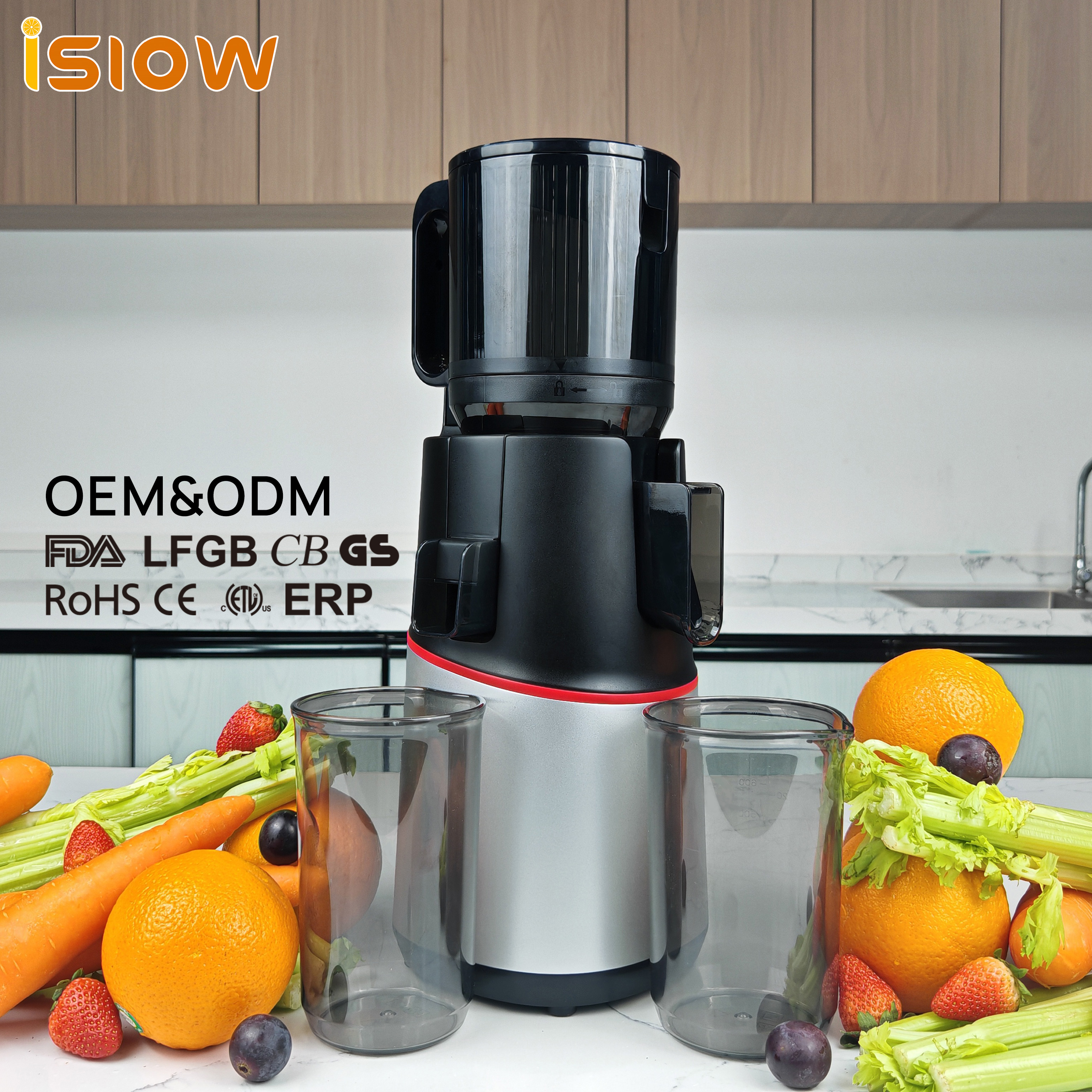 SJ-077 Multifunctional Electric Masticating Juicer Fruit and Vegetable Slow Cold Press Juicer Slow Juicer