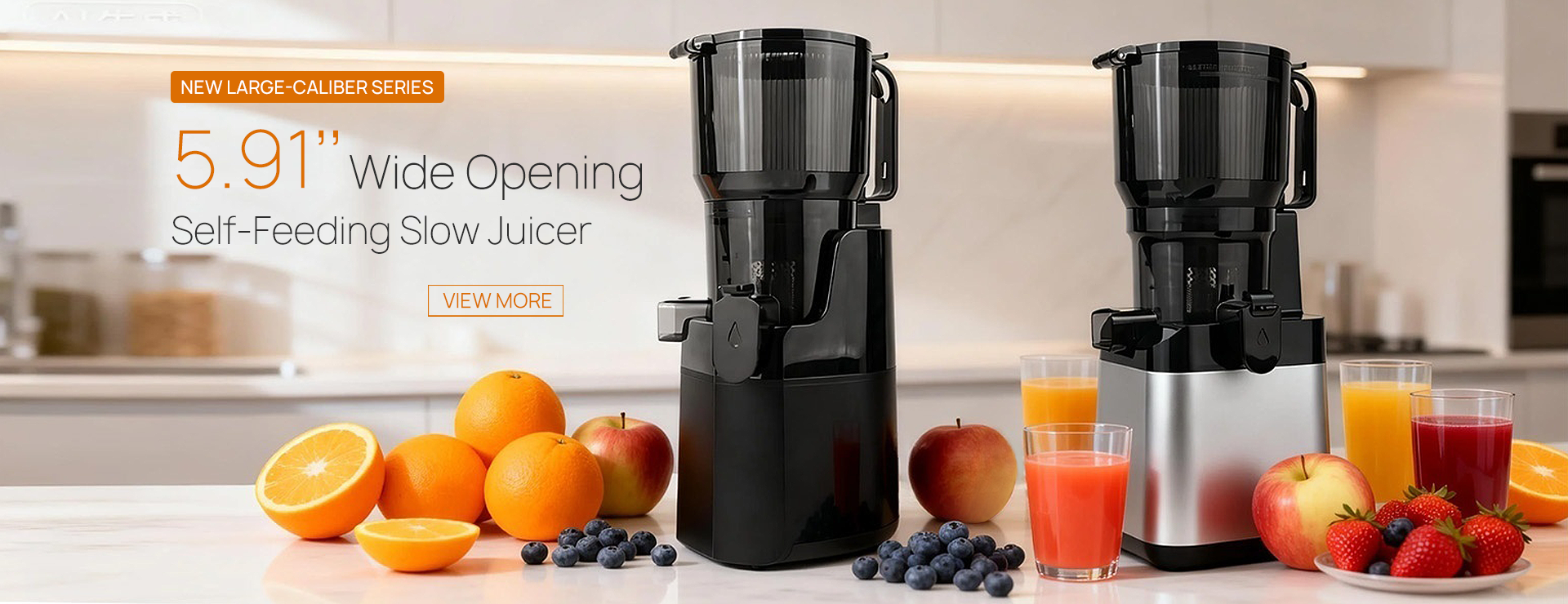 5.91'' wide feed chute slow juicer
