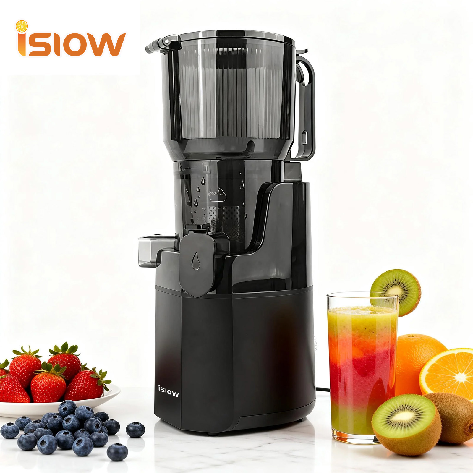 SJ-087 5.91'' Wide Mouth Whole Vegetables and Fruits Slow Cold Press Juicer High Juice Yield 250w Easy to Clean Slow Juicer