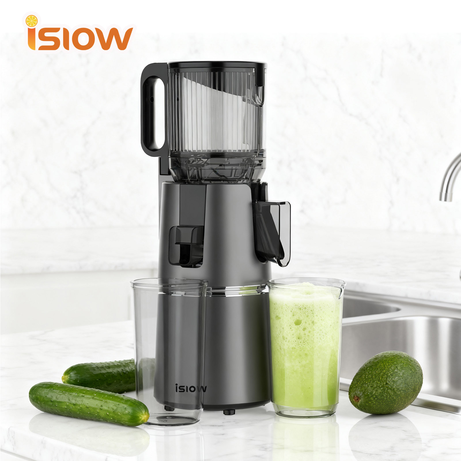 SJ-074 Big Mouth Masticating Slow Juicer Machine Vegetables Fruit Powerful Cold Press Juicer for Home